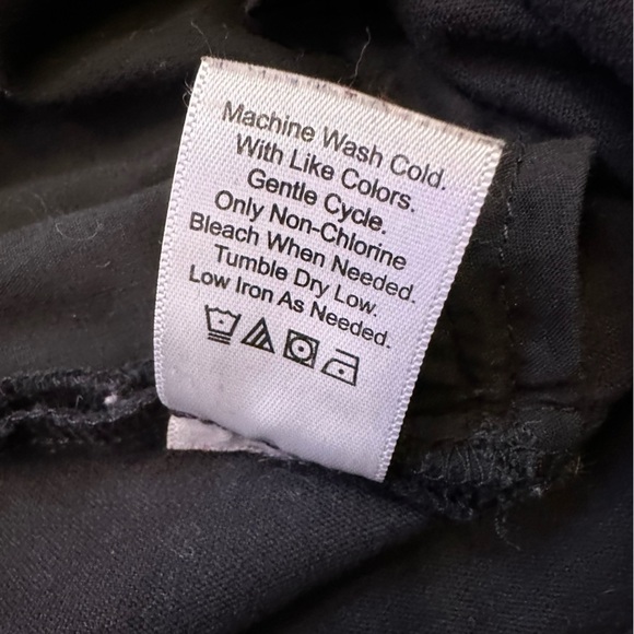 Coldwater Creek Natural Fit Black Velvet WideLeg Bootcut Cotton Trouser Pants 14 - Picture 9 of 9